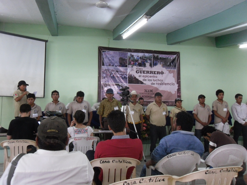 Members of the CRSJ-PCP speak at the 19th Anniversary of Tlachinollan